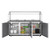 Koolmore KM-RBT-72CSFG 70.6" W Stainless Steel Refrigerated Prep Station with Sneeze Guard and Buffet Slide - 115 Volts