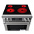 Koolmore KM-EPR-30TDP-SS 30" W x 23.6" D x 36" H Stainless Steel Self-Cleaning Professional Electric Range - 240 Volts