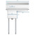 Koolmore SA121610-16R3 31" W Galvanized Base 18 Gauge 1 Compartment Sink