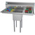 Koolmore SA121610-16B3 44.1" W Galvanized Base 18 Gauge 1 Compartment Sink