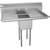 Koolmore SA121610-16B3 44.1" W Galvanized Base 18 Gauge 1 Compartment Sink