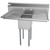 Koolmore SA121610-16B3 44.1" W Galvanized Base 18 Gauge 1 Compartment Sink