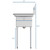 Koolmore SA121610-16B3 44.1" W Galvanized Base 18 Gauge 1 Compartment Sink