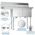 Koolmore SB151512-15L3 48" W 18 Gauge Galvanized 2 Compartments Sink