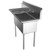 Koolmore SB151512-15L3 48" W 18 Gauge Galvanized 2 Compartments Sink