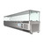Koolmore SCDC-8P-SG 71" W Stainless Steel Double Tempered Glass Food Guard (8) 1/3 Pan Refrigerated Countertop Prep Unit - 115 Volts