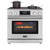 Koolmore KM-EPR-36TDP-SS 36" W x 27.5" D x 39" H Stainless Steel Self-Cleaning Professional Electric Range - 240 Volts