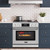 Koolmore KM-EPR-36TDP-SS 36" W x 27.5" D x 39" H Stainless Steel Self-Cleaning Professional Electric Range - 240 Volts