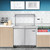 Koolmore KM-RBT-36CSFG 36.4" W Stainless Steel 6 Pans with Covers Commercial Refrigerated Prep Station - 115 Volts