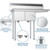 Koolmore SB121610-16R3 43" W 18 Gauge Galvanized 2 Compartments Sink