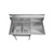 Koolmore SB121610-16R3 43" W 18 Gauge Galvanized 2 Compartments Sink