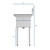 Koolmore SB121610-16R3 43" W 18 Gauge Galvanized 2 Compartments Sink