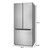Koolmore KM-RERFDSS-18C 18.5 Cu.Ft Stainless Steel French Door Refrigerator with Bottom Freezer