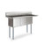 Koolmore KM-SC151514-15R3 63" W 18 Gauge Galvanized 3 Compartments Sink