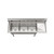 Koolmore KM-SC151514-15R3 63" W 18 Gauge Galvanized 3 Compartments Sink