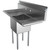 Koolmore SA151512-15B3 45" W Galvanized Base 18 Gauge 1 Compartment Sink