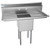 Koolmore SA151512-15B3 45" W Galvanized Base 18 Gauge 1 Compartment Sink