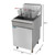 Koolmore KM-FDF75-LP 75 Lbs. Stainless Steel Liquid Propane Floor Standing Commercial Fryer - 150,000 BTU