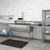 Koolmore KM-SC182414-24R3 81" W 18 Gauge Galvanized 3 Compartments Sink