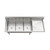 Koolmore KM-SC182414-24R3 81" W 18 Gauge Galvanized 3 Compartments Sink