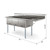 Koolmore KM-SC182414-24R3 81" W 18 Gauge Galvanized 3 Compartments Sink