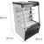 Koolmore CDAU-13C 11.3 Cu. Ft. Stainless Steel Vertical Case Grab and Go Open Air Merchandiser - 115 Volts