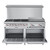 Koolmore KM-CRG60-NG 60" W Stainless Steel 6 Burners with 24" Griddle and 2 Ovens Natural Gas Commercial Range