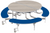 National Public Seating MTR60B 60" W Round 14 Gauge Steel Mobile Cafeteria Table with Benches