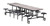 National Public Seating MBTS10 30" W x 121" D x 29" H Rectangular 14 Gauge Steel Bedrock Mobile Cafeteria Table
