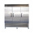 Bison BRR-71 71 Cu. Ft. Three-Section Self Closing Locking Stainless Steel Doors Reach-In Refrigerator - 115 Volts 1-Phase