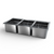NBR Equipment DI-3-101410 35.88" W x 18" D x 10.31" H Stainless Steel (3) Compartments Drop-In Sink