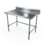 NBR Equipment TG-3024R5-X 30"W x 24"D x 40.75"H Stainless Steel Galvanized Steel Legs with 5"H Backsplash Economy Work Table