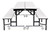 National Public Seating CBG96 29" W 14 Gauge Steel Convertible Bench Cafeteria Table