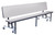 National Public Seating CBG96 29" W 14 Gauge Steel Convertible Bench Cafeteria Table