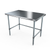 NBR Equipment TG-2424-X 24"W x 24"D x 35.75"H Stainless Steel Top Galvanized Steel Legs Economy Work Table