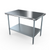 NBR Equipment TG-6024 60"W x 24"D x 35.75"H Stainless Steel Top Galvanized Steel Legs Economy Work Table