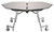 National Public Seating MT48H 48" W Hexagon 14 Gauge Steel Mobile Cafeteria Table