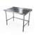 NBR Equipment TS-3030R-X 30"W x 30"D x 37.25"H Stainless Steel with 1-.5"H Rear Up-Turn Premium Work Table