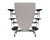 National Public Seating METS 45" W Oval 14 Gauge Steel Mobile Cafeteria Table