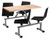 National Public Seating CSBG2448 61.5" W Rectangular 13 Gauge Steel Cluster Swivel Booth