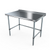 NBR Equipment TG-4824R-X 48"W x 24"D x 37.25"H Stainless Steel Top Galvanized Steel Legs 1.5" Rear Up-Turn Economy Work Table