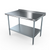 NBR Equipment TG-6030R 60"W x 30"D x 37.25"H Stainless Steel Top Galvanized Steel Legs 1.5" Rear Up-Turn Economy Work Table