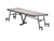 National Public Seating MBT8 30" W x 97" D x 29" H Rectangle 14 Gauge Steel Bedrock Mobile Cafeteria Table