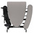 National Public Seating METSB 45" W Oval 14 Gauge Steel Elliptical Mobile Cafeteria Table with Stools and Benches