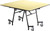 National Public Seating MTSSF-48Q 48" W Square 14 Gauge Steel Mobile EasyFold Cafeteria Table