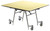 National Public Seating MTSSF-48Q 48" W Square 14 Gauge Steel Mobile EasyFold Cafeteria Table