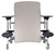 National Public Seating MSTS8 30" W x 97" D x 29" H Rectangular 14 Gauge Steel Swerve Mobile Cafeteria Table