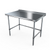 NBR Equipment TS-2424R-X 24"W x 24"D x 37.25"H Stainless Steel with 1.5"H Rear Up-Turn Premium Work Table