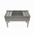 NBR Equipment UW-3-101410-60LR 60" W x 18.25" D x 32.5" H Stainless Steel (3) Compartments Premium Slim-Line Underbar Sink Unit