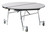 National Public Seating MT60R 60" W Round 6 to 8 Seats 14 Gauge Steel Mobile Cafeteria Table